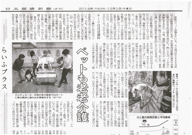 2014年12月1日　日本経済新聞